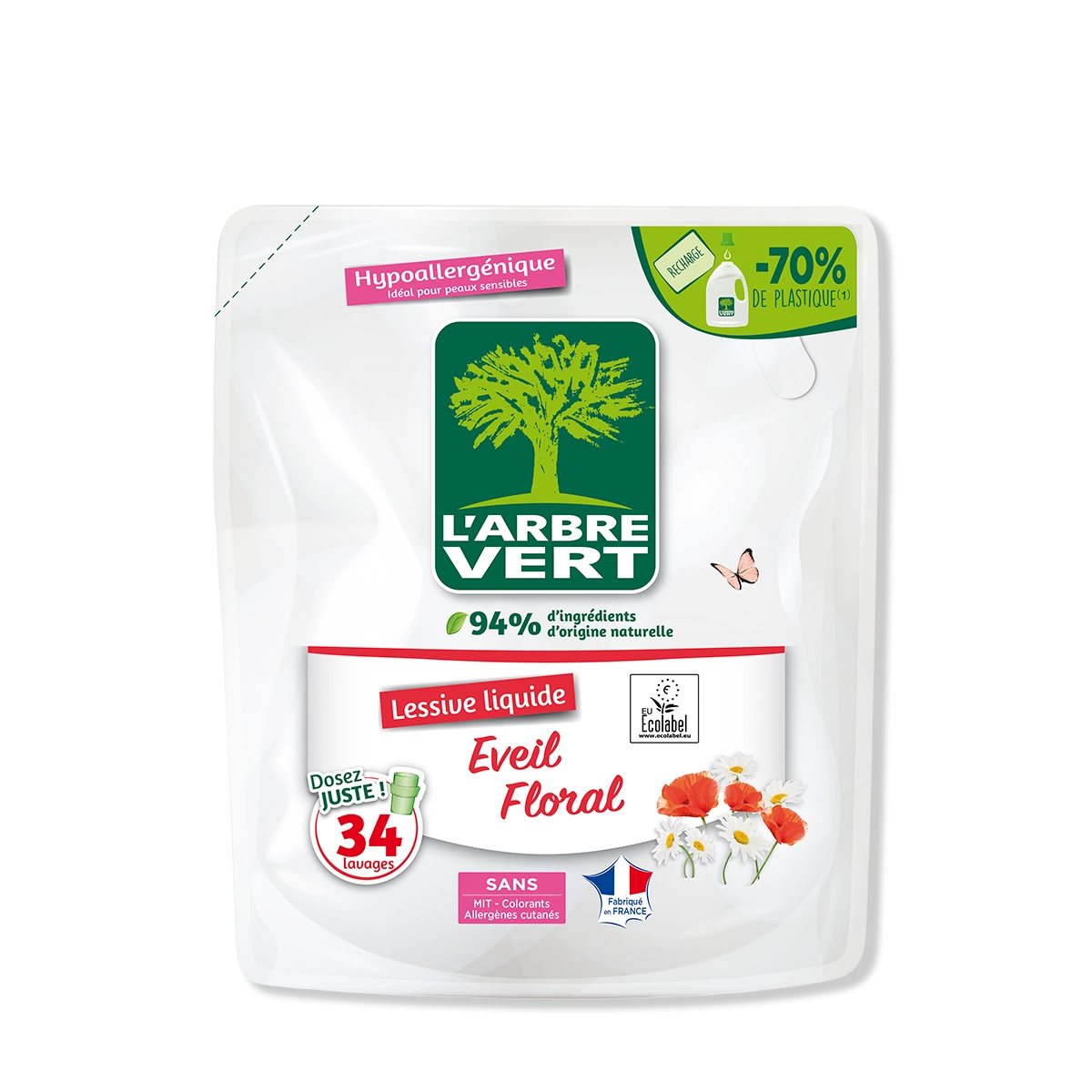 Recharge lessive liquide Eveil Floral 1,53L