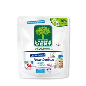 Recharge lessive liquide Peaux sensibles 1,53L
