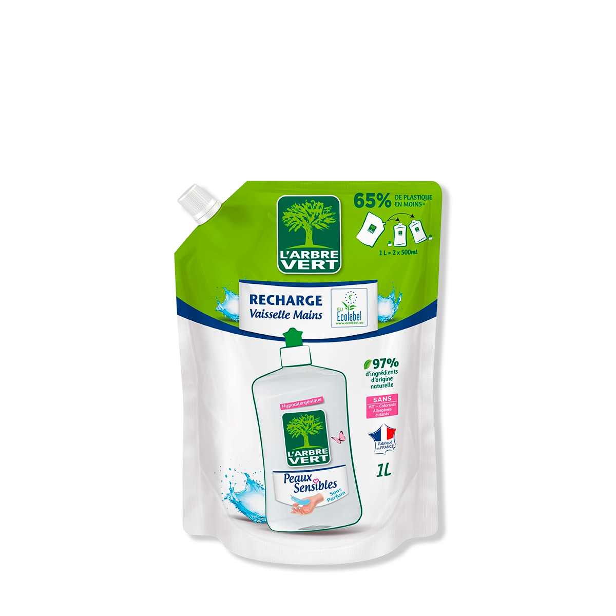 Recharge liquide vaisselle Peaux sensibles 1L