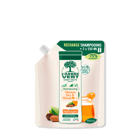 Recharge shampooing Cheveux Secs & Abimés Parfum Miel & Jojoba 500 mL