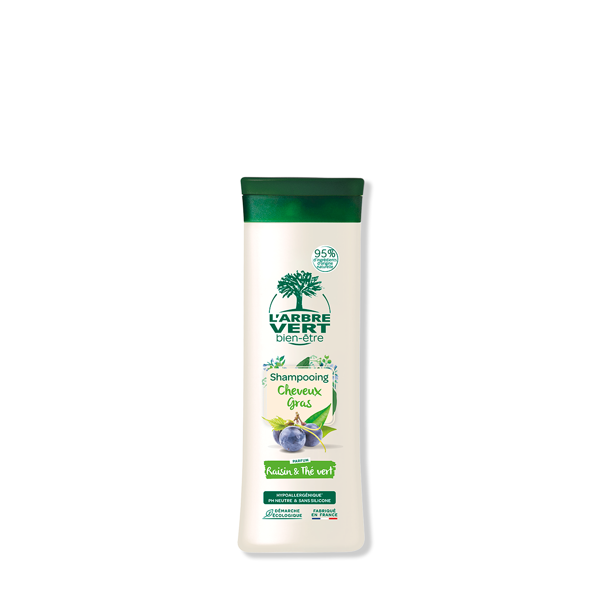 Shampooing Cheveux Gras Parfum Raisin & Thé Vert 250 mL