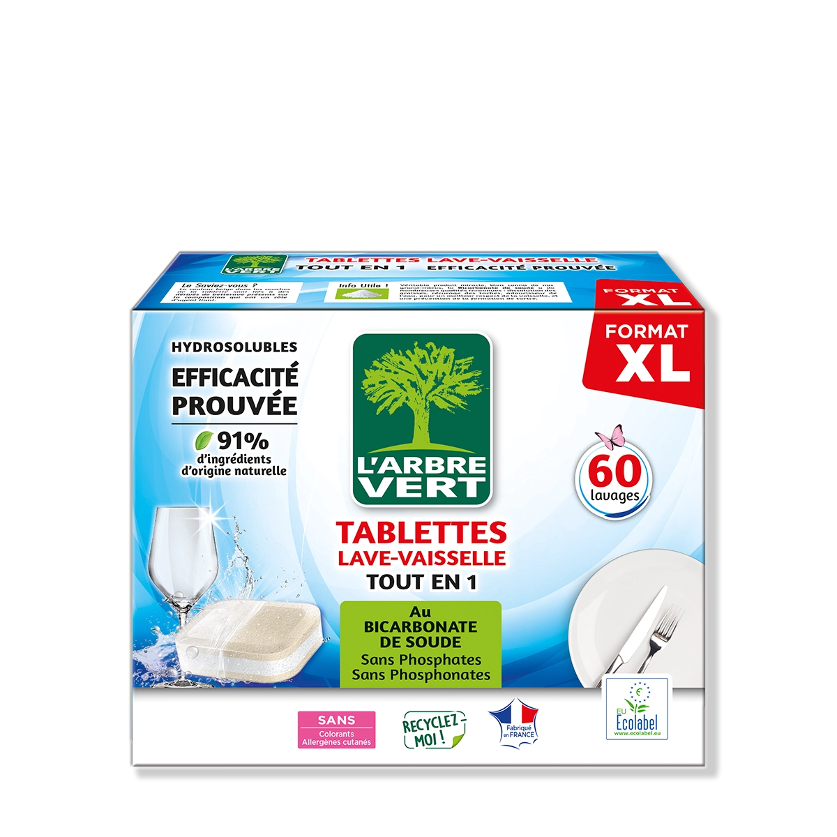 Tablettes lave vaisselle Tout en Un 60 Tablettes