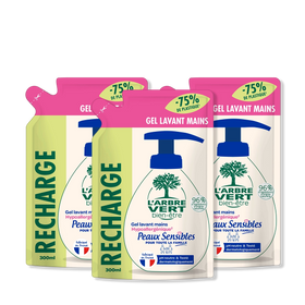Lot de 3 recharges crème lavante mains Peaux Sensibles 3 x 300 mL