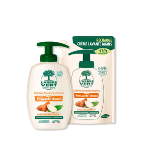 Pack crème lavante mains et recharge Amande douce 2 x 300 mL