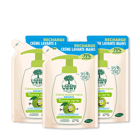 Lot de 3 recharges crème lavante mains Enfants Pomme 3 x 300 mL