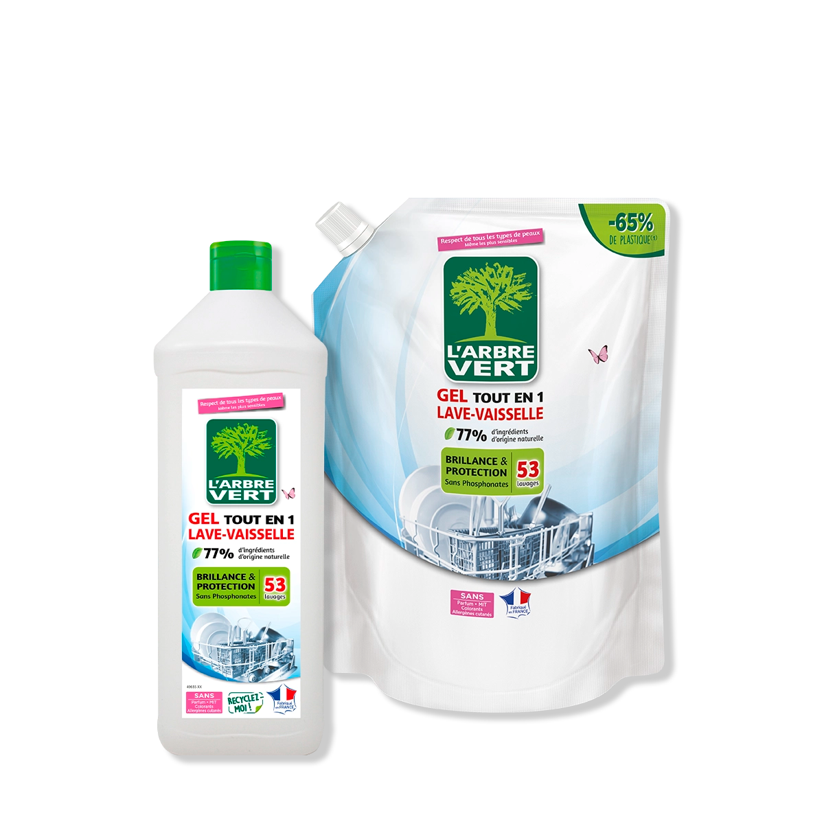 Pack Gel lave vaisselle et recharge 2 x 901 mL
