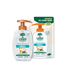 Pack Gel lavant mains et recharge Monoï 2 x 300 mL