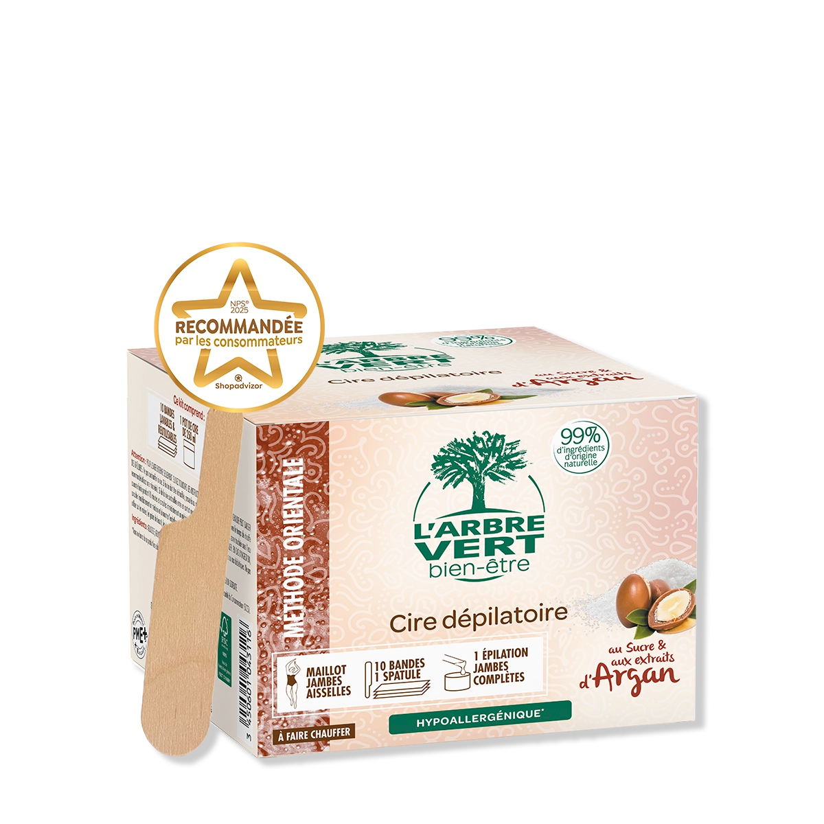 Cire dépilatoire au Sucre Aux extraits d'Argan 250 mL