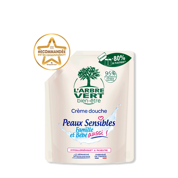 Recharge Douche Peaux Sensibles avec bouchon 500mL