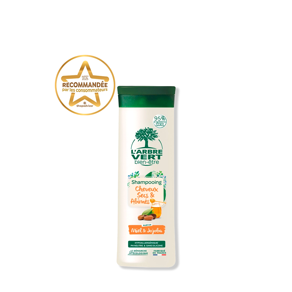 Shampooing Cheveux Secs et Abîmés Parfum Miel & Jojoba 250 mL