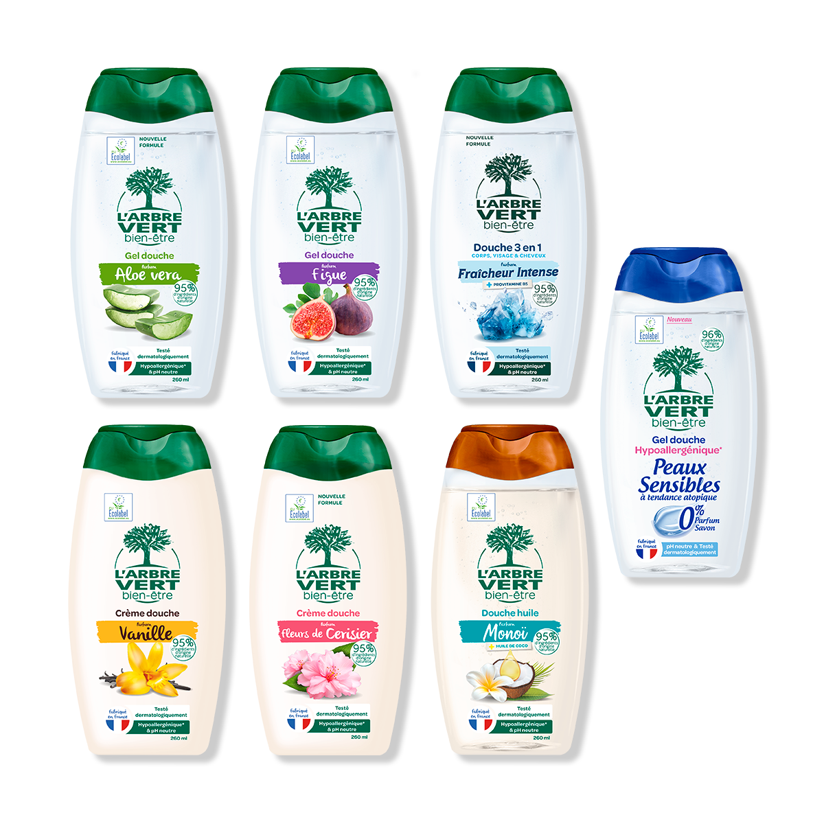 Pack Découverte Douches 260 mL