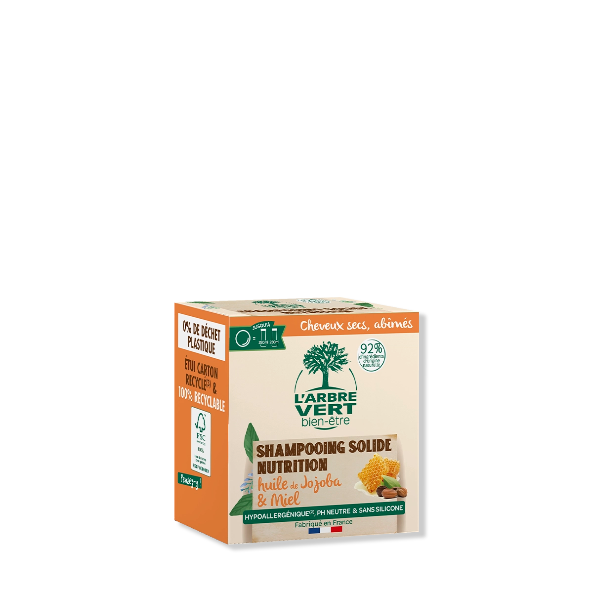 Shampooing solide Huile de Jojoba & Miel 75 g