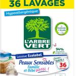 lessive poudre 36 lavages peaux sensibles