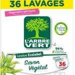 Lessive poudre 36 lavages ECOLABEL savon végétal