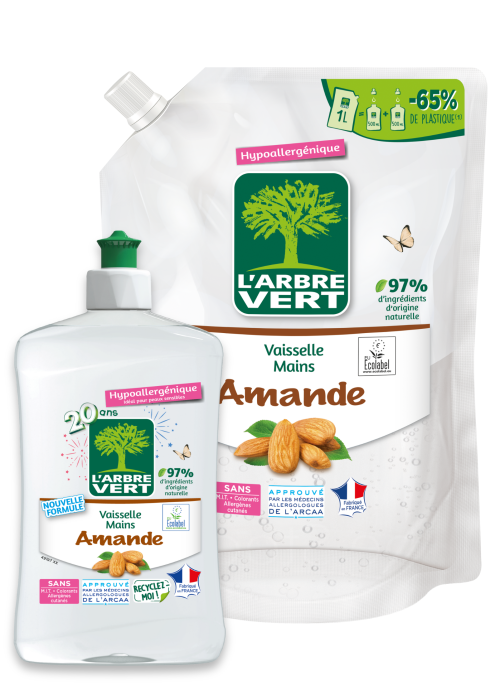 Liquide Vaisselle & Mains Écologique Parfum Amande, L'Arbre Vert