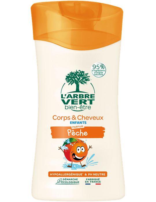 Shampooing-douche bain enfants parfum pêche