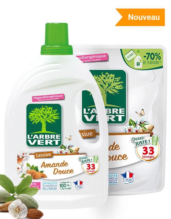 Lessive Liquide Et Sa Recharge Amande Douce L Arbre Vert Lessive Liquide Et Sa Recharge Amande Douce L Arbre Vert