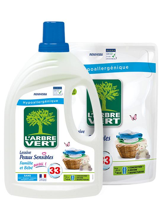 Lessive Peaux Sensibles Et Sa Recharge L Arbre Vert