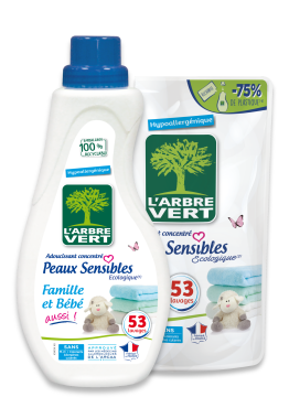 Adoucissant peaux sensibles et sa recharge