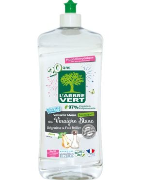 Liquide vaisselle mains au vinaigre blanc parfum poire