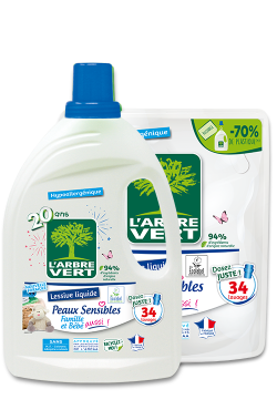 Lessive en poudre concentrée écologique L'Arbre Vert 303 lavages