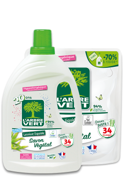 L'ARBRE VERT Liquide vaisselle peaux sensibles 3x500ml dont 1