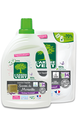 Lessive liquide Savon de Marseille et sa recharge