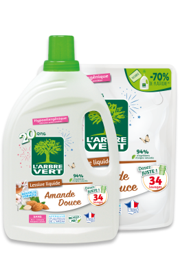 Lessive liquide et sa recharge Amande douce