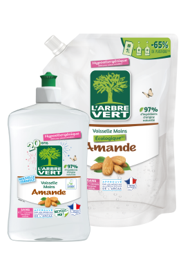 Liquide vaisselle mains Amande et sa Recharge