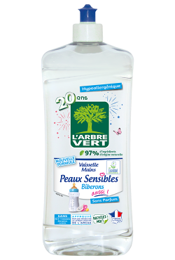 Liquide vaisselle fraîcheur aloe vera Maison Verte peaux sensibles