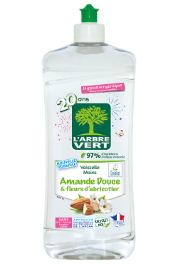 Liquide vaisselle mains Amande douce et Fleurs d’abricotier 