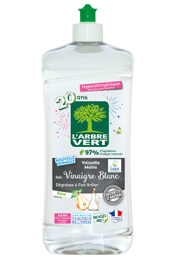 Liquide vaisselle mains au vinaigre blanc parfum poire