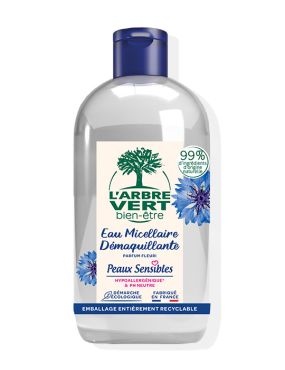 Eau micellaire démaquillante Peaux Sensibles - eau florale de Bleuet