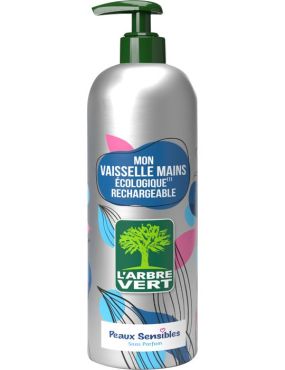 Vaisselle peaux sensibles flacon en aluminium réutilisable