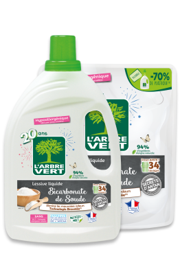 Lessive liquide Bicarbonate de soude et sa recharge