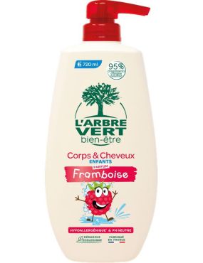 Shampooing douche moussant enfants framboise